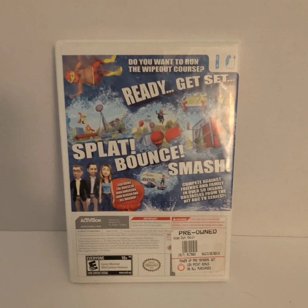 Wipeout The Game Nintendo Wii ABC TV Series Sports Game with Wipeout 2 Disc
